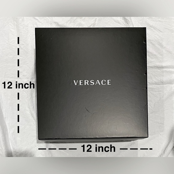 VERSACE Large black Empty hard case Gift Box size 12 in X 12 in X 6 in Ex cond - Picture 5 of 8